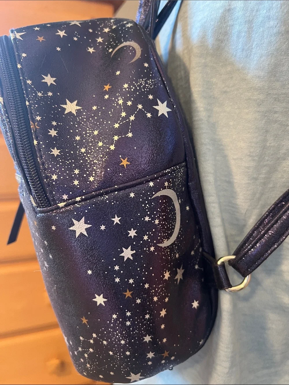 Star & Moon Mini Backpack in Purple